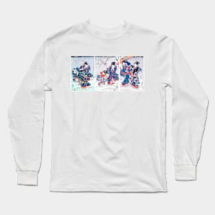 Snow Fight Women Children Japan Utagawa Kunisada Long Sleeve T-Shirt